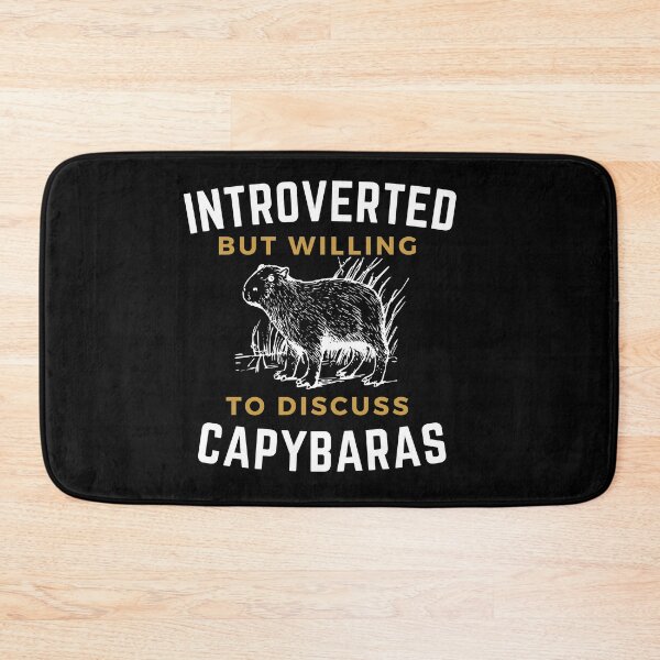Item preview, Introverted but willing to discuss capybaras, funny capybara, cute hamster  designed and sold by oufa.