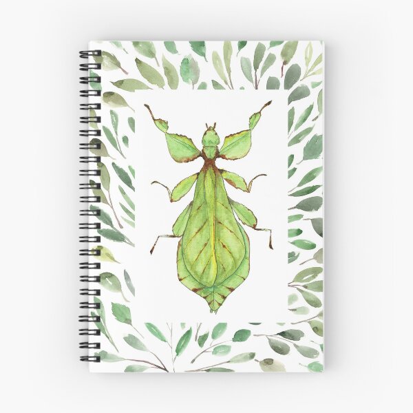 Item preview, Leaf Bug with Leaf Frame Watercolor Illustration designed and sold by Danica Templeton.