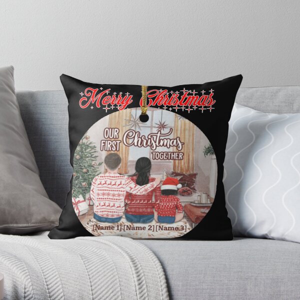 Custom hand painted Christmas Throw Pillow