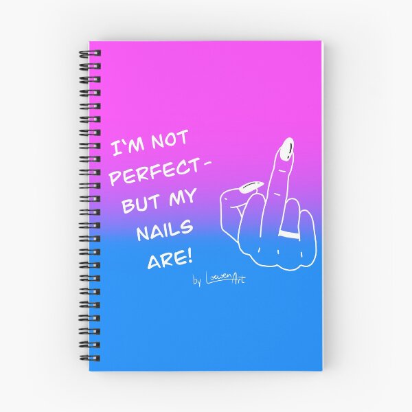 Item preview, COLLECTION I'm not perfect - but my nails are - pink - white - blue designed and sold by Loewen-Art.
