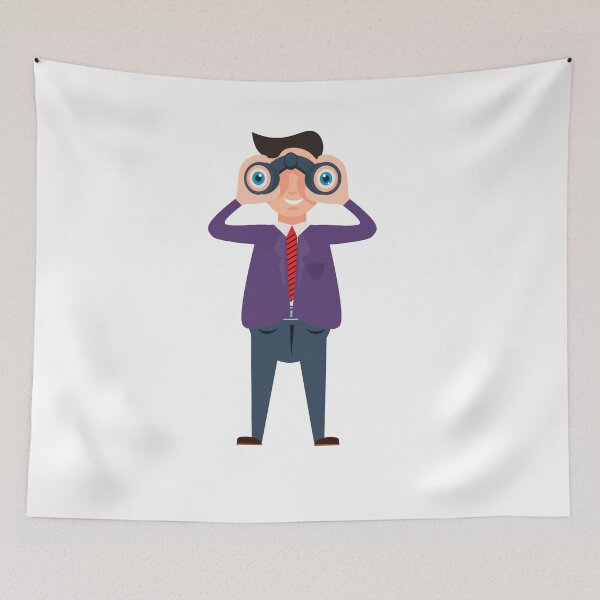Item preview, Man looking through binoculars and smiling designed and sold by KARTICK DUTTA.