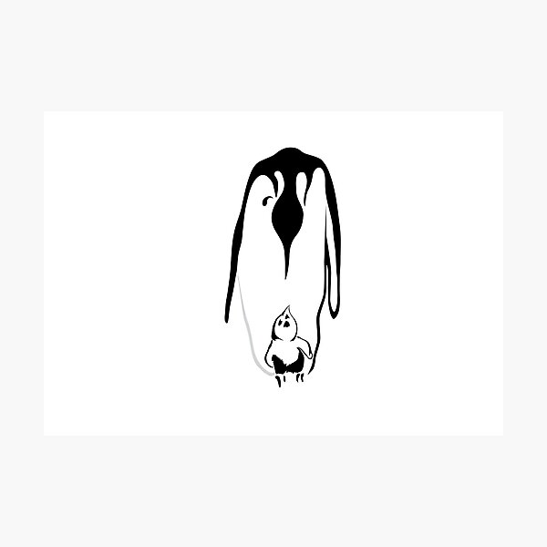 Item preview, Penguin mother and baby designed and sold by MichaelaStavova.