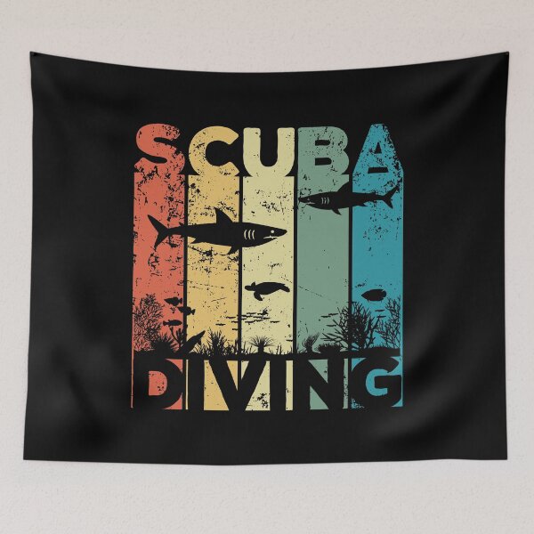 Item preview, Scuba Diving (retro underwater scenery) designed and sold by StudioAquaLumos.