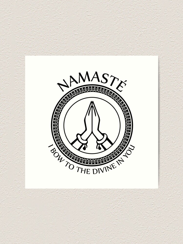 Namaste Yoga Symbol Black and White Hands Tapestry for Sale by SoccaTamam