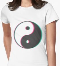 YinYang Transparent Tumblr Style Women's Fitted T-Shirt