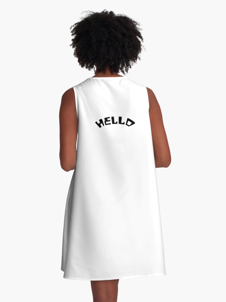 Thumbnail 3 of 4, A-Line Dress, Hello designed and sold by kinkatstyle.