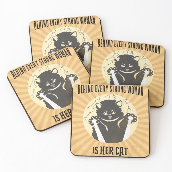 Item preview, behind every strong woman is her cat designed and sold by reka88.