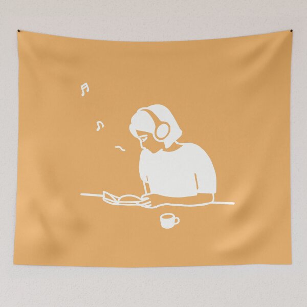 Item preview, The girl listening to music no.4 designed and sold by lovepoem7.