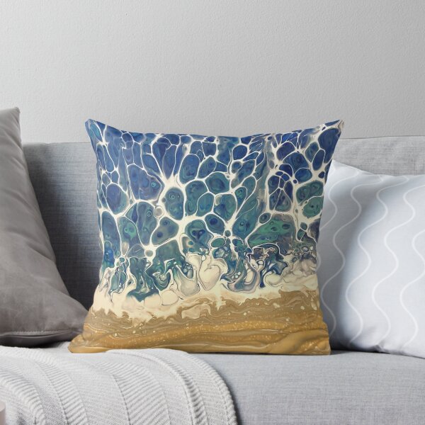 Item preview, Ocean Beach Acrylic Paint Pouring Art designed and sold by ErikaTenney.