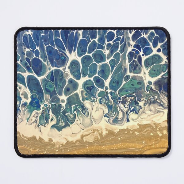 Item preview, Ocean Beach Acrylic Paint Pouring Art designed and sold by ErikaTenney.