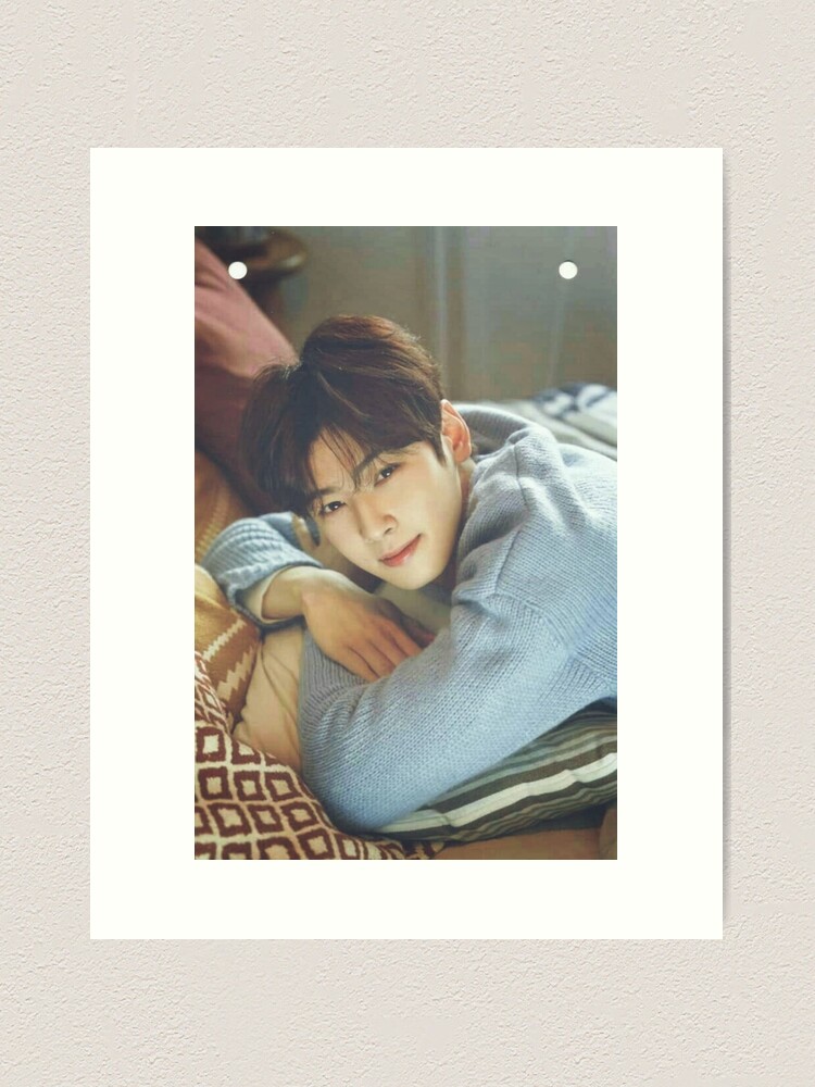 Cha eun woo astro member  Art Board Print for Sale by Divya21