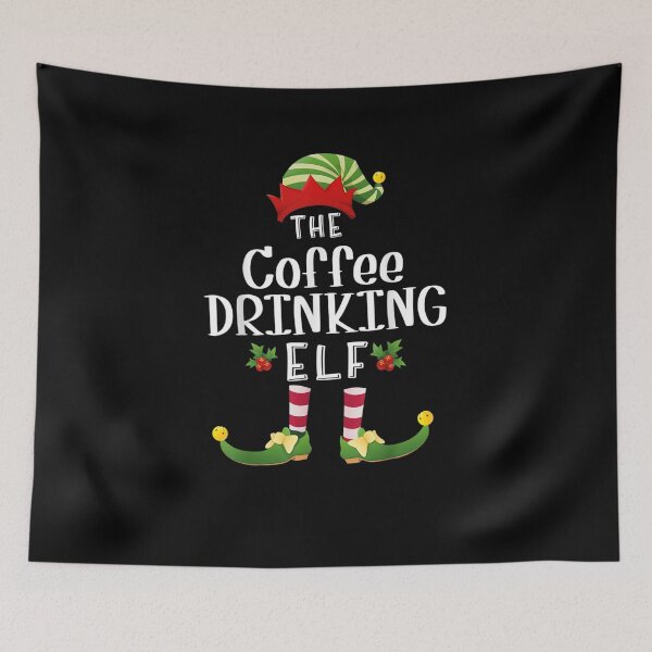 Item preview, The Coffee Drinking Elf  Funny idea gift for nurse student and coffee lovers mornings designed and sold by wi trendshop.