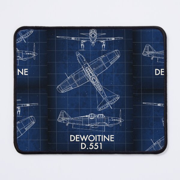 Item preview, Dewoitine D.551 Vintage Aircraft Blueprint Schematic designed and sold by Meek-Anime.