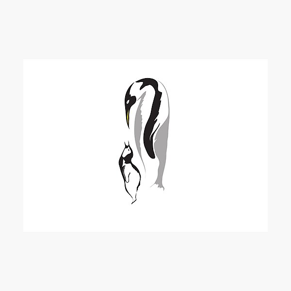 Item preview, Penguin mother and baby designed and sold by MichaelaStavova.
