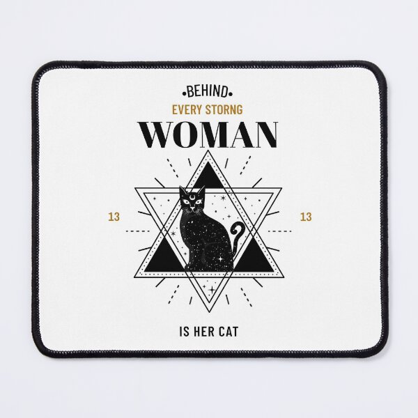 Item preview, behind every strong woman is her cat designed and sold by reka88.