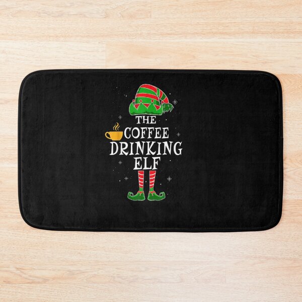 Item preview, coffee drinking Elf  Funny idea gift for nurse student and coffee lovers mornings designed and sold by wi trendshop.