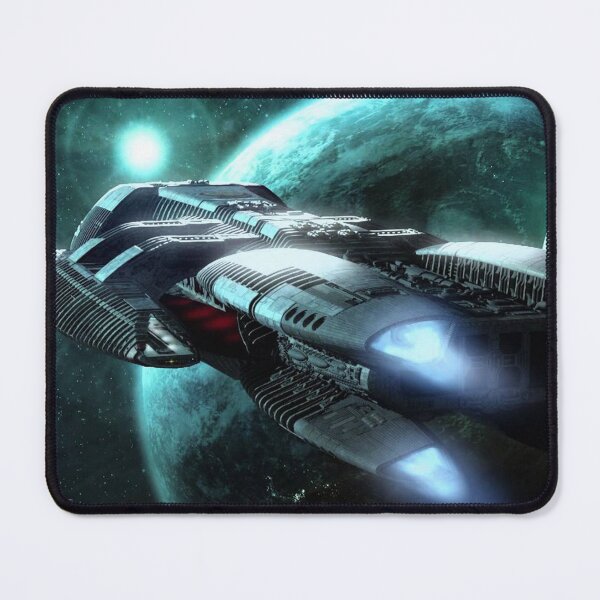 Item preview, Spaceship on the background of the planets designed and sold by TrendyThings37.