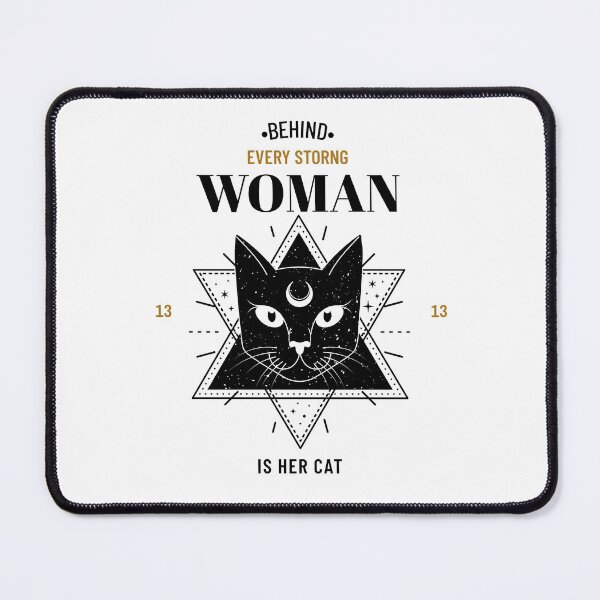 Item preview, behind every strong woman is her cat designed and sold by reka88.