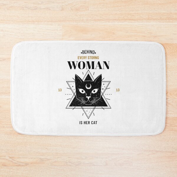 Item preview, behind every strong woman is her cat designed and sold by reka88.