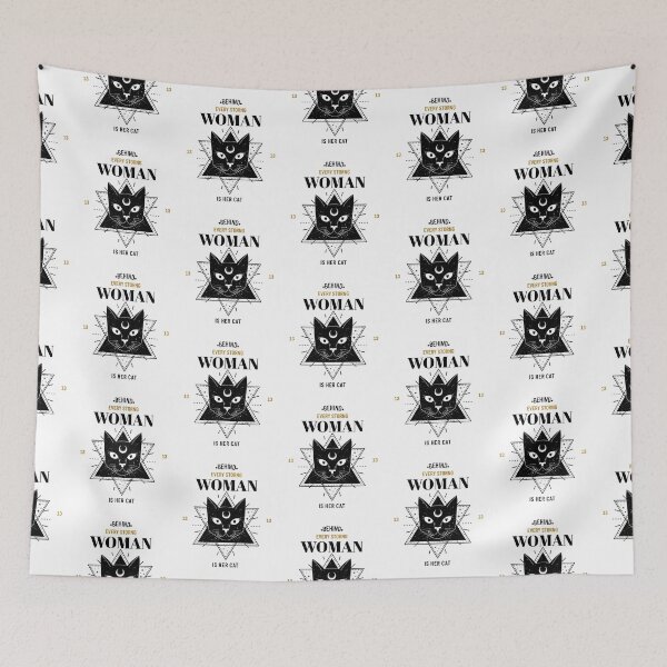 Item preview, behind every strong woman is her cat designed and sold by reka88.