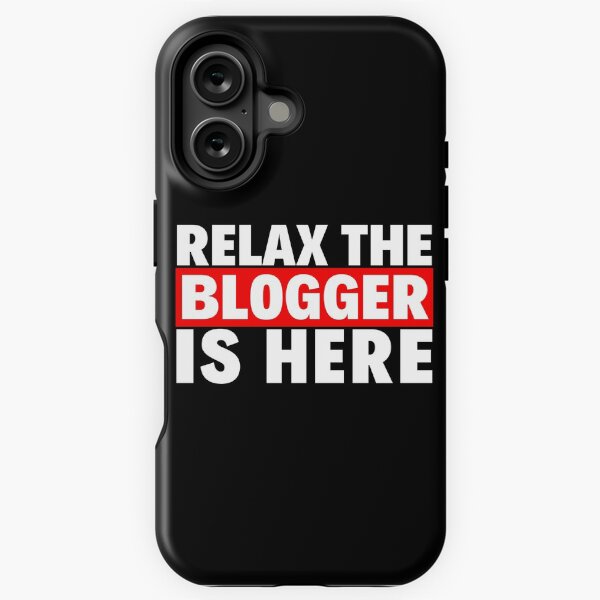 Vista previa del artículo con la obra «relájate, el blogger está aquí», diseñado y vendido por T-shirtgallery.
