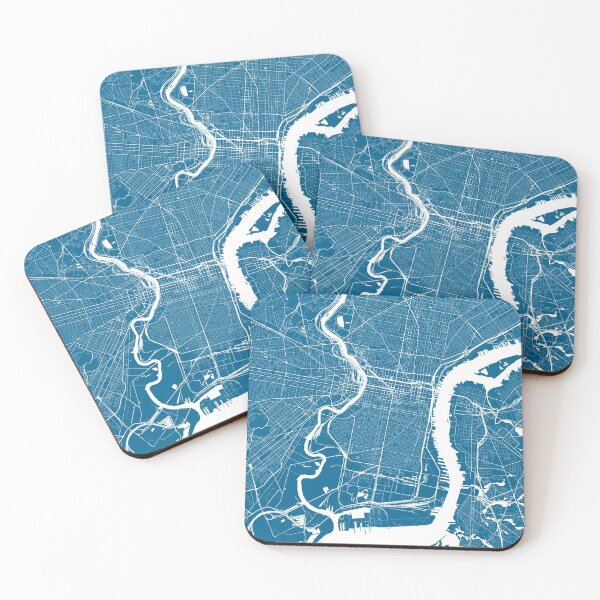 Item preview, Philadelphia, Pennsylvania, City Map - Blue designed and sold by helloadventure.
