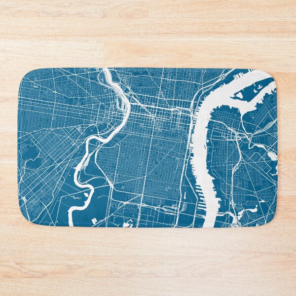 Item preview, Philadelphia, Pennsylvania, City Map - Blue designed and sold by helloadventure.