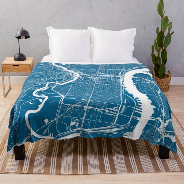 Item preview, Philadelphia, Pennsylvania, City Map - Blue designed and sold by helloadventure.