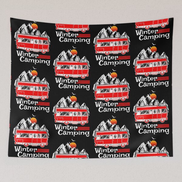 Item preview, Winter Camping Vintage RV Camper Recreational Vehicle designed and sold by CharJens.