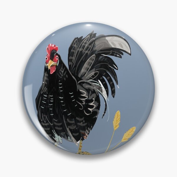 Item preview, Rooster pattern in baby blue designed and sold by EskTuulispaa.
