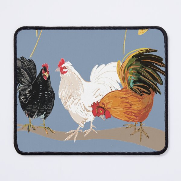 Item preview, Rooster pattern in baby blue designed and sold by EskTuulispaa.