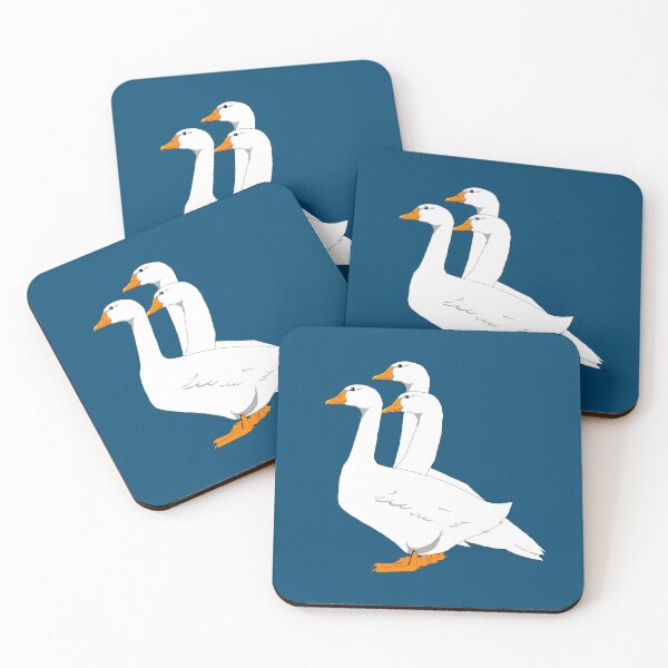 Item preview, Geese goosing around as a group of three designed and sold by DivergentStudio.