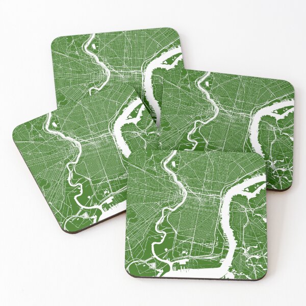 Item preview, Philadelphia, Pennsylvania, City Map - Green designed and sold by helloadventure.