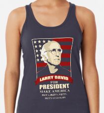 Larry David for President Racerback Tank Top