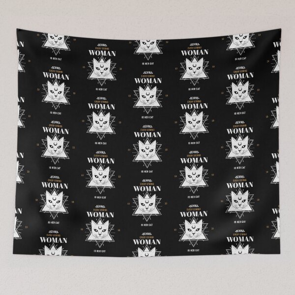 Item preview, behind every strong woman is her cat designed and sold by reka88.