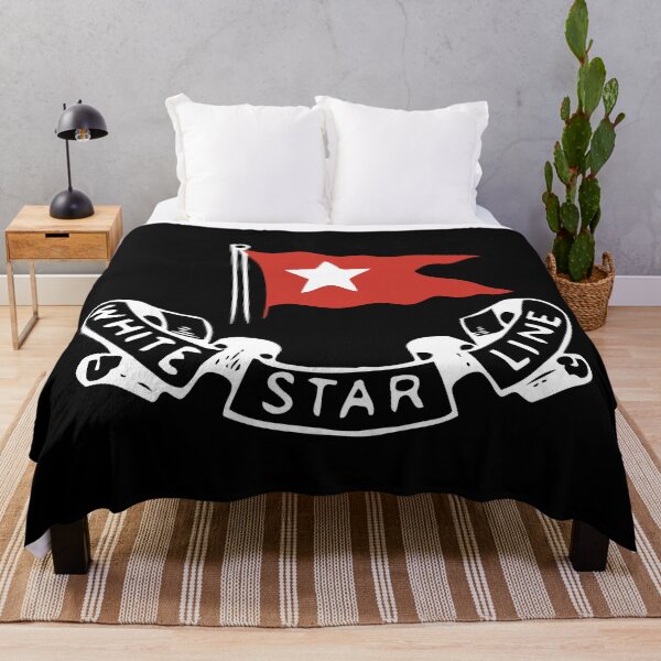 White Star Line - White/Red Logo - RMS Titanic Throw Blanket