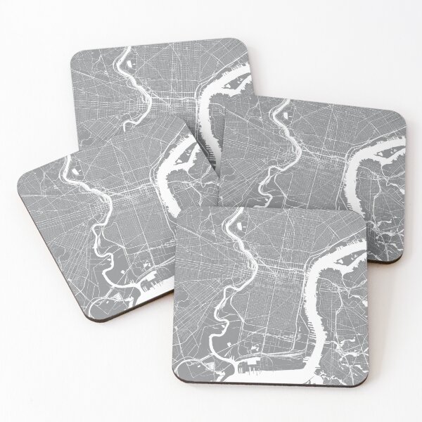 Item preview, Philadelphia, Pennsylvania, City Map - Grey designed and sold by helloadventure.
