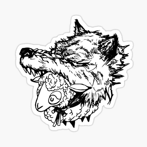 Item preview, Sheep in Wolf's Clothing - Reverse of the Classic Idiom  designed and sold by kikoeart.