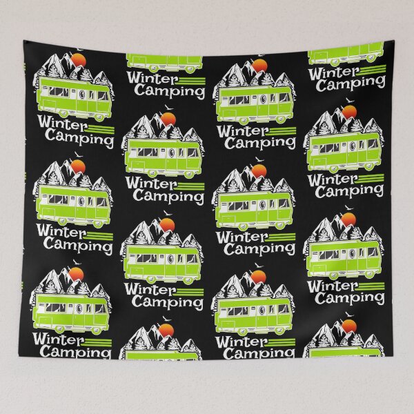 Item preview, Winter Camping Vintage RV Camper Recreational Vehicle designed and sold by CharJens.