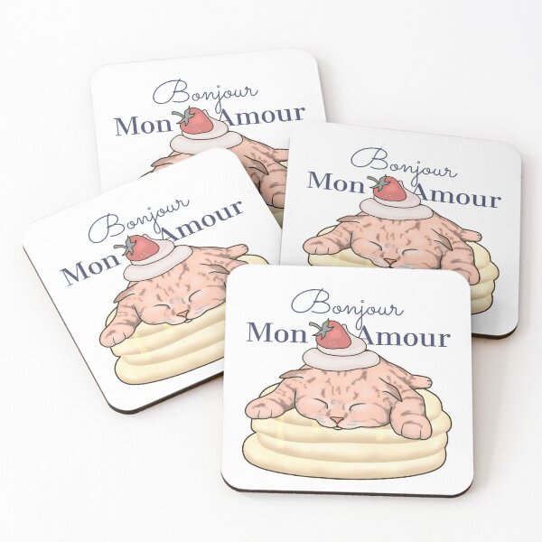 Aperçu de l'œuvre Bonjour Mon Amour Chat Pancake Fraise Petit Déjeuner Chef Baker créée et vendue par ViewerEqualsPhoton.