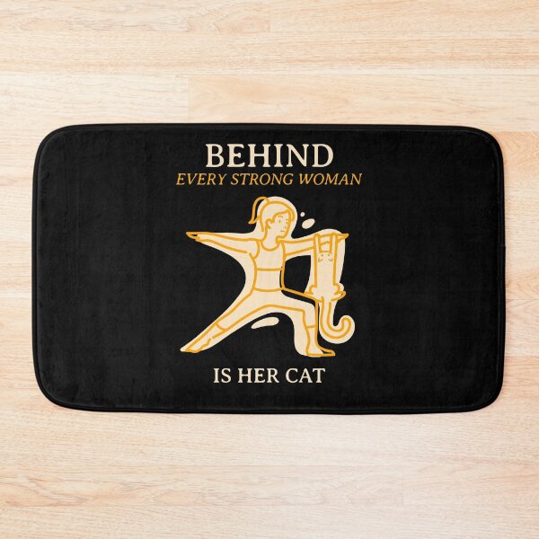 Item preview, behind every strong woman is her cat designed and sold by reka88.