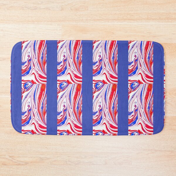 Item preview, Mosaic print with blue stripe designed and sold by KanvasGifts.