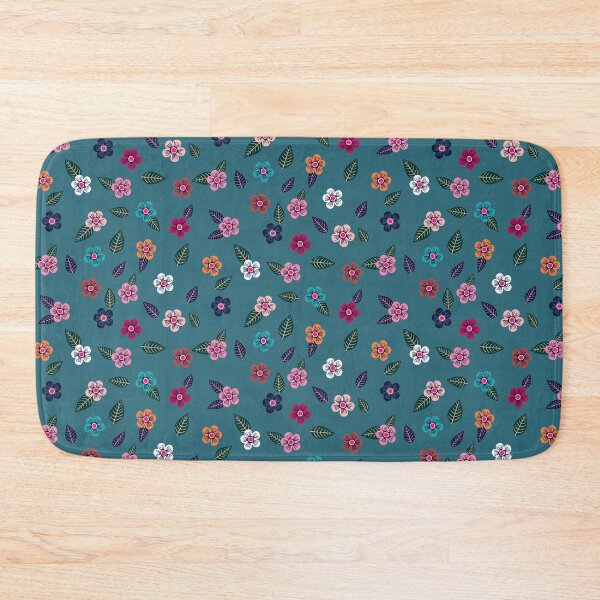 Item preview, Julie’s Garden Scattered Flowers Teal designed and sold by ToEllaBloom.