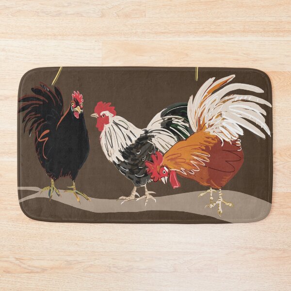 Item preview, Rooster pattern in Chocolate #1 designed and sold by EskTuulispaa.