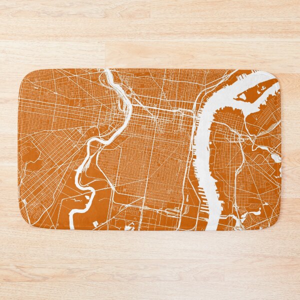 Item preview, Philadelphia, Pennsylvania, City Map - Orange designed and sold by helloadventure.