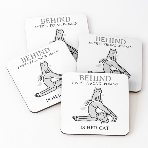Item preview, behind every strong woman is her cat designed and sold by reka88.