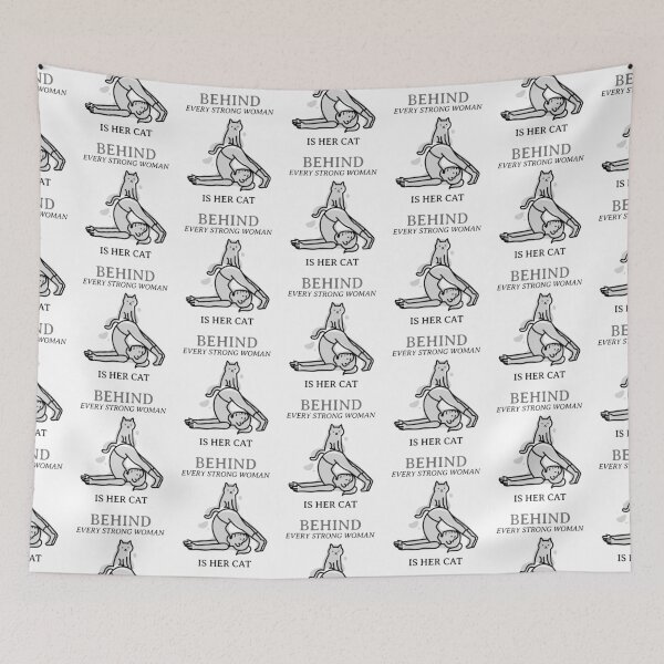 Item preview, behind every strong woman is her cat designed and sold by reka88.