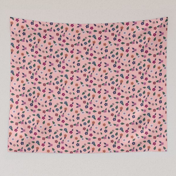 Item preview, Julie’s Garden Scattered Flowers Pink designed and sold by ToEllaBloom.