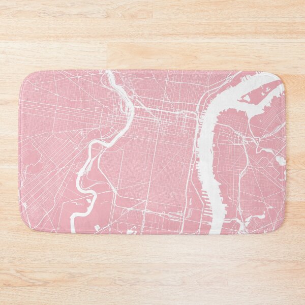 Item preview, Philadelphia, Pennsylvania, City Map - Pink designed and sold by helloadventure.