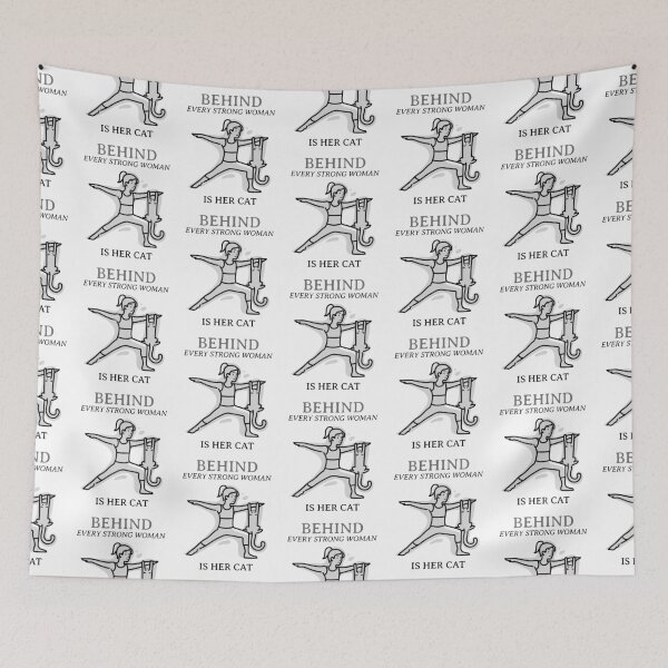 Item preview, behind every strong woman is her cat designed and sold by reka88.